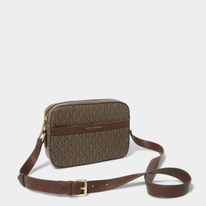 Katie Loxton Signature Crossbody Bag - Chocolate